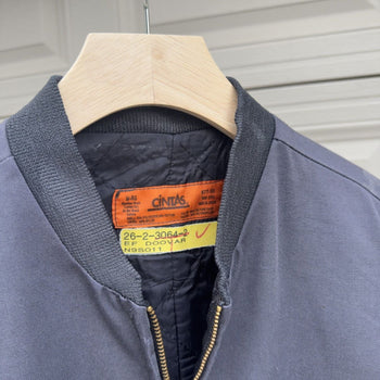 1980s/1990s Sun Faded Grey Distressed Thrashed Work Jacket