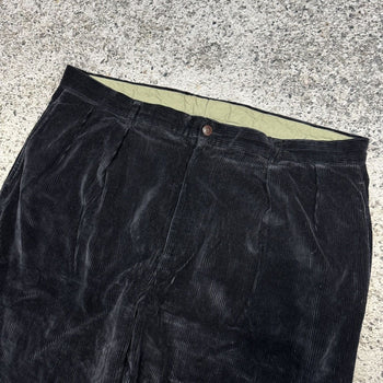 1990s Nautica Wide Leg Black Corduroy Pants