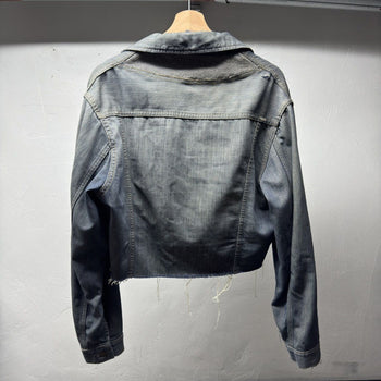 1960s 1970s Sears Thrashed Distressed Selvedge Denim Trucker Jacket