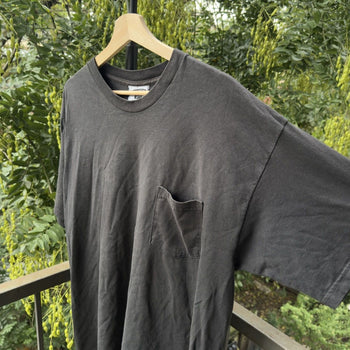 1990s Faded Black Blank Pocket Tee