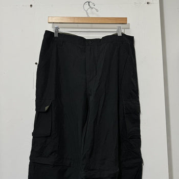 2000S LEE CARGO BAGGY BLACK NYLON ZIP OFF PANTS