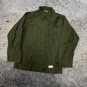 1960s Vietnam OG 107 Sateen Army Fatigue Shirt