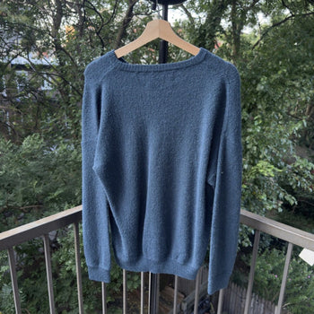 1980s Alpaca Wool Blue Light Sweater
