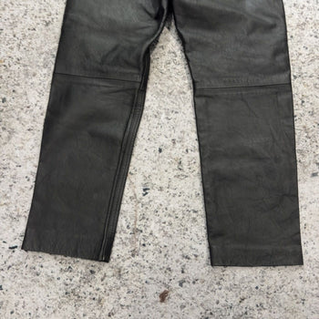 2000s Levi's Lot 53 Roswell Collection Bovine Black Cow Leather Pants