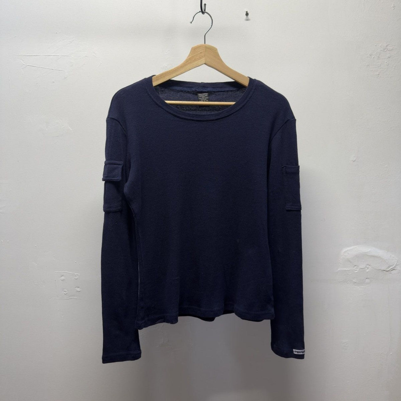 Vintage 1990s Ribbed Cotton Cargo Longsleeve Shirt