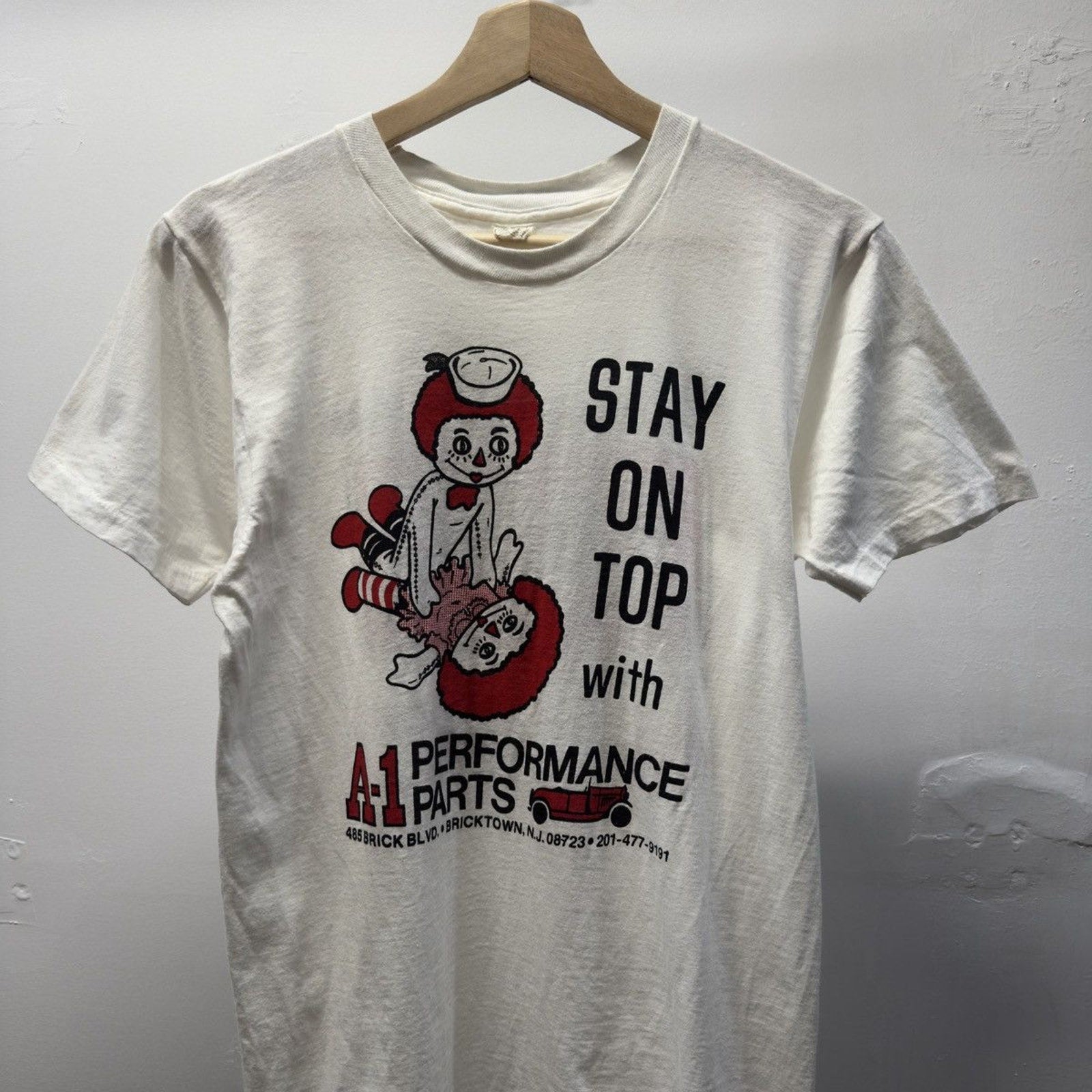 Vintage 1980s Made in USA Auto Shop Dolls Sex Tee
