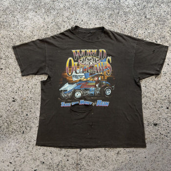 1990s Thrashed World Of Outlaws Racing Tee