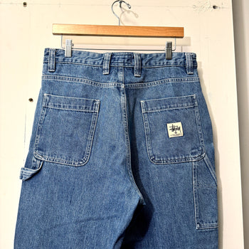 STUSSY DENIM DOUBLE KNEE WORK PANTS