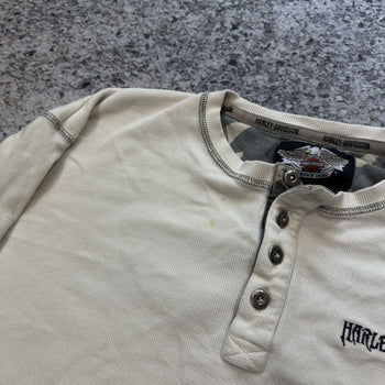 2000s Harley Davidson Henley Shirt