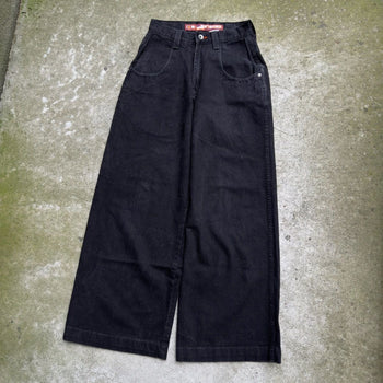 1990s JNCO 1067 DOUBLE BARREL GIRLY STUFF BLACK DENIM JEANS