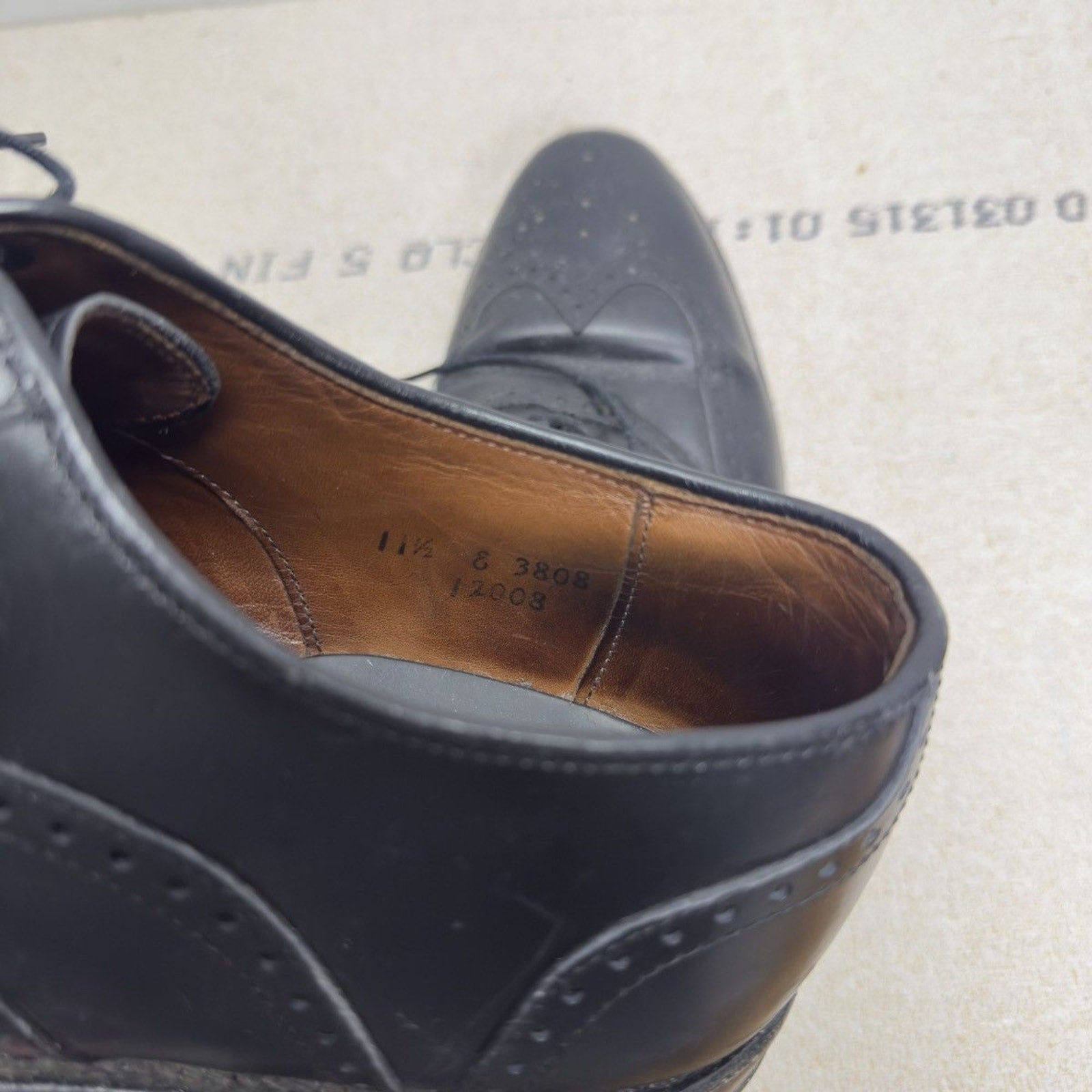 Allen Edmonds McClain Black Leather Wingtip Oxford
