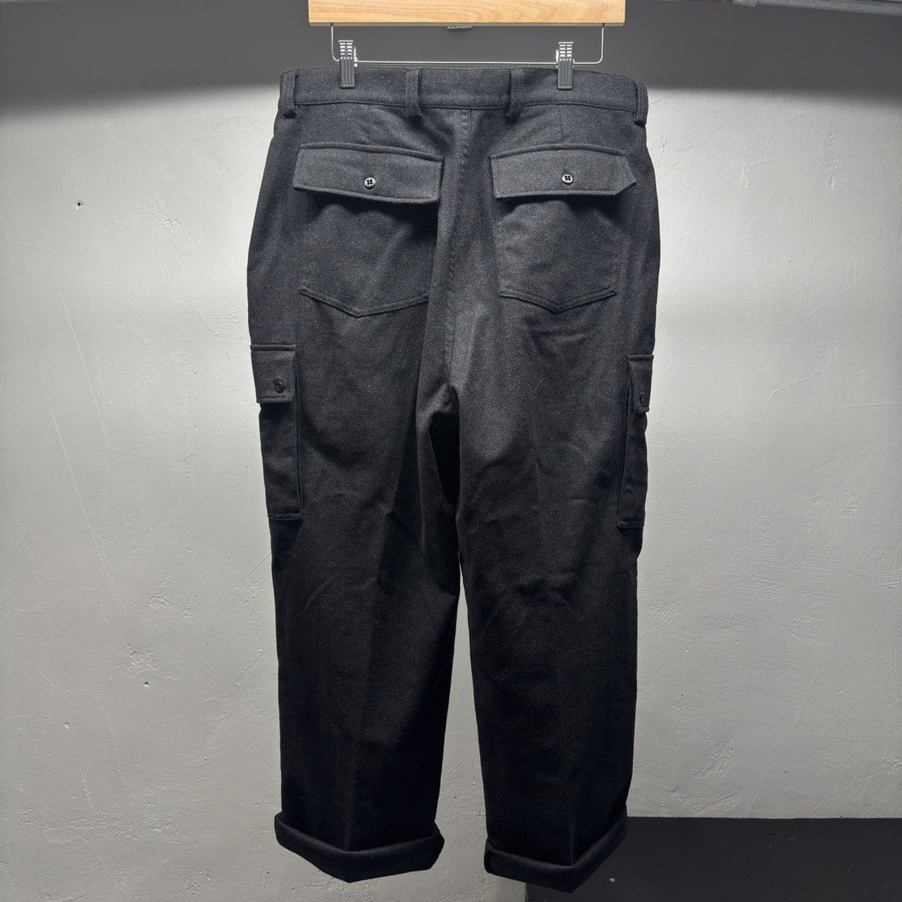 2001 Y2K Gap Wide Leg Wool Cargo Trouser Pants