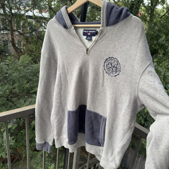 1990s / 2000s Polo Sport Quarter Zip Up Hoodie