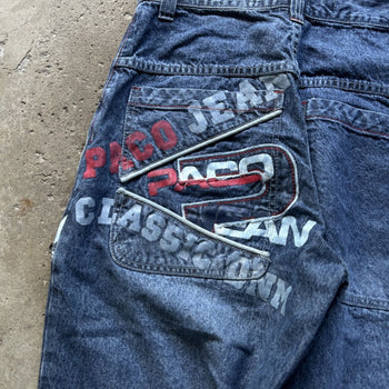 1990S/2000S Y2K PACO JEANS BAGGY ZIPPER DENIM SKATER JEANS