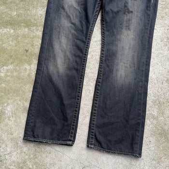 TRUE RELIGION RICKY STRAIGHT FLAP EARTHWORM DENIM JEANS