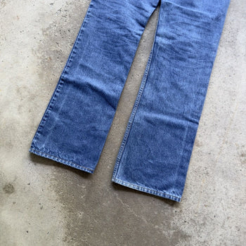 1990s LEVI'S 517 ORANGE TAB MADE IN USA BOOT CUT FADED DENIM JEANS