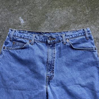 1990s LEVI'S 550 ORANGE TAB DENIM JEAN SHORTS JORTS