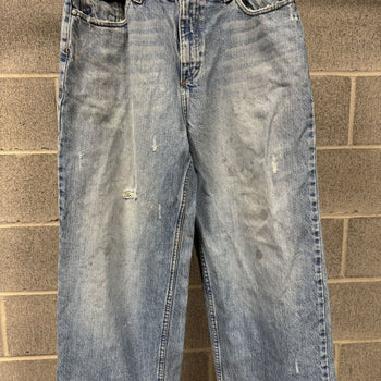 2000s Y2K Bullhead Baggy Wide Leg Thrashed Distressed Jeans