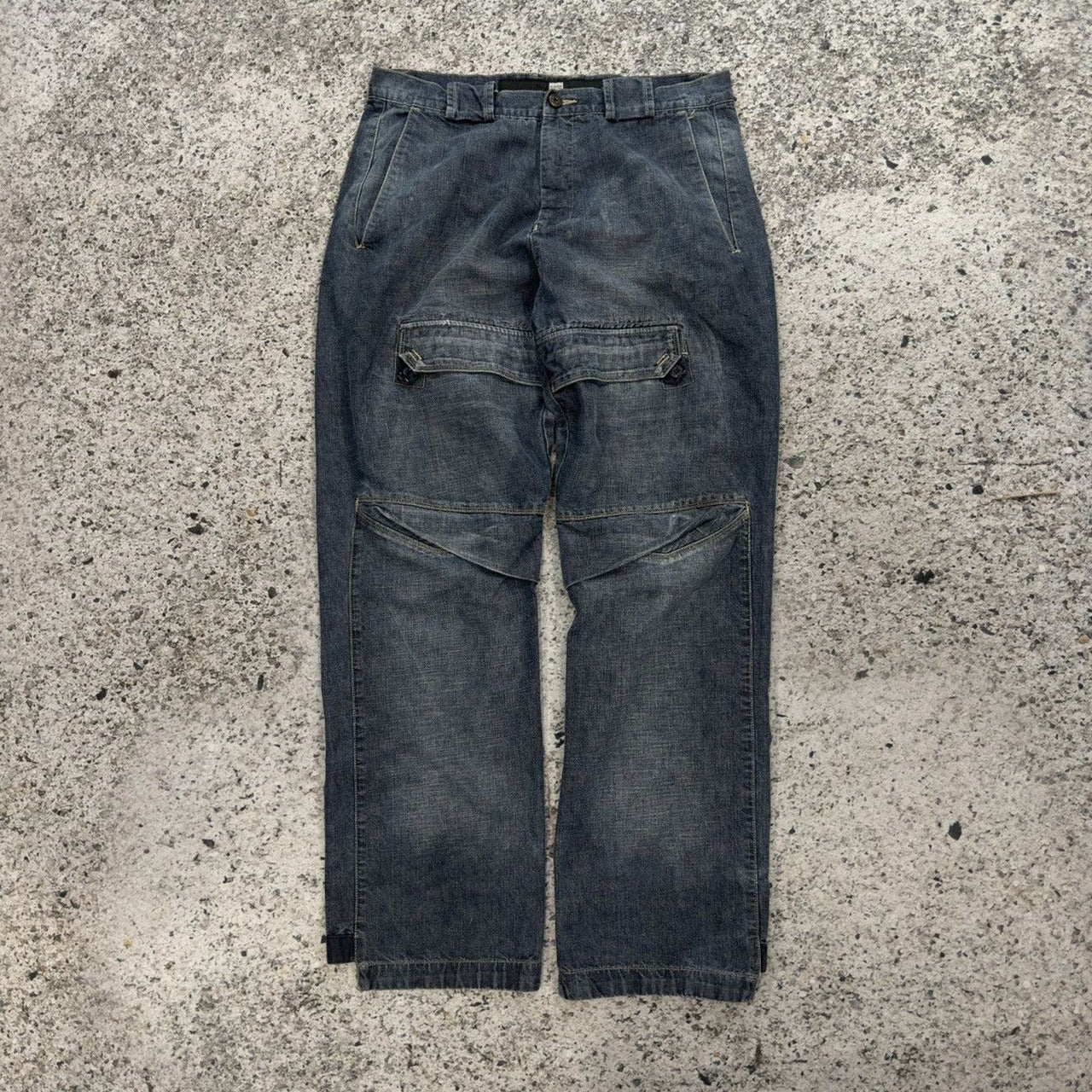1990s Y2K Marithe Francois Girbaud Cargo Pocket Denim Jeans Skater