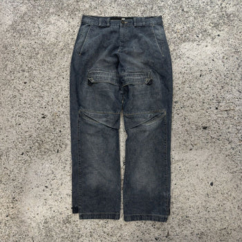 1990s Y2K Marithe Francois Girbaud Cargo Pocket Denim Jeans Skater