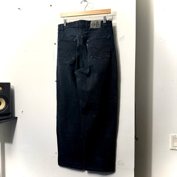 1990S LEVI'S SILVERTAB BAGGY BLACK DENIM JEANS