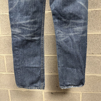 2000s Y2K Baggy Embroidered Faded Jeans