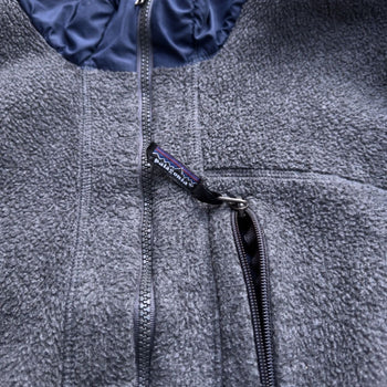 Polar PATAGONIA con cremallera completa, años 90, fabricado en EE. UU., color gris