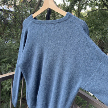 1980s Alpaca Wool Blue Light Sweater