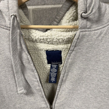 2000s Faded Sherpa Fleece Lined Zip Up Hoodie