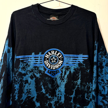 1990s HARLEY DAVIDSON STAR LOGO DYED LONGSLEEVE TEE