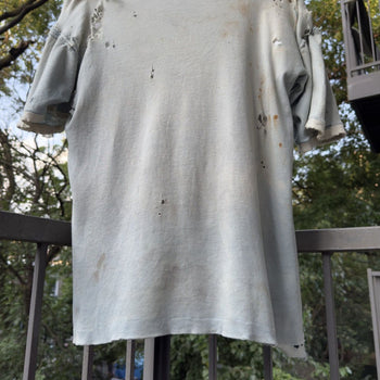 1940s Thrashed Faded Distressed Safety Pin Double Pocket Tee