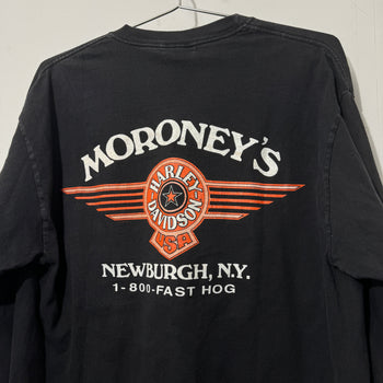 2000S HARLEY DAVIDSON FLAME V-TWIN ENGINE LONGSLEEVE TEE