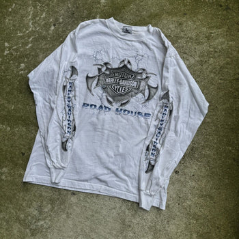 2000S HARLEY DAVIDSON ROAD HOUSE METAL FLAME LONGSLEEVE TEE