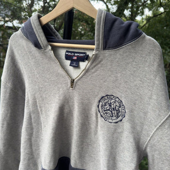 1990s / 2000s Polo Sport Quarter Zip Up Hoodie