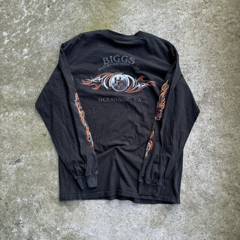 2000S HARLEY DAVIDSON WIRE FLAMES LOGO LONGSLEEVE TEE