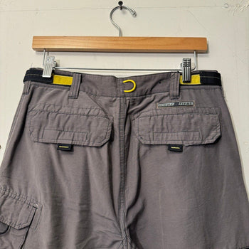 2000S Y2K BAGGY NYLON CARGO MULTIPOCKET SHORTS