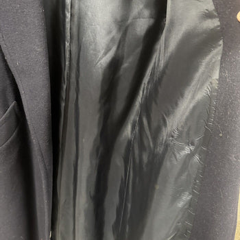 1960s Billi Navy Blue Wool Overcoat Peacoat Jacket