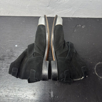 FW15 Balmain x H&M Silver Toe Buckle Boots