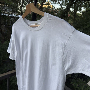 1980s Blank White Paper Thin Tee
