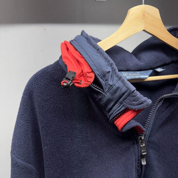 1990s Polo Ralph Lauren Polartec Hooded Zip Up Fleece Jacket