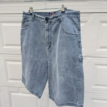 2000s Y2K Faded Thrashed Distressed Black Skater Shorts
