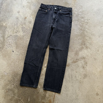 1990s Levi's 505 Faded Black Denim Jeans