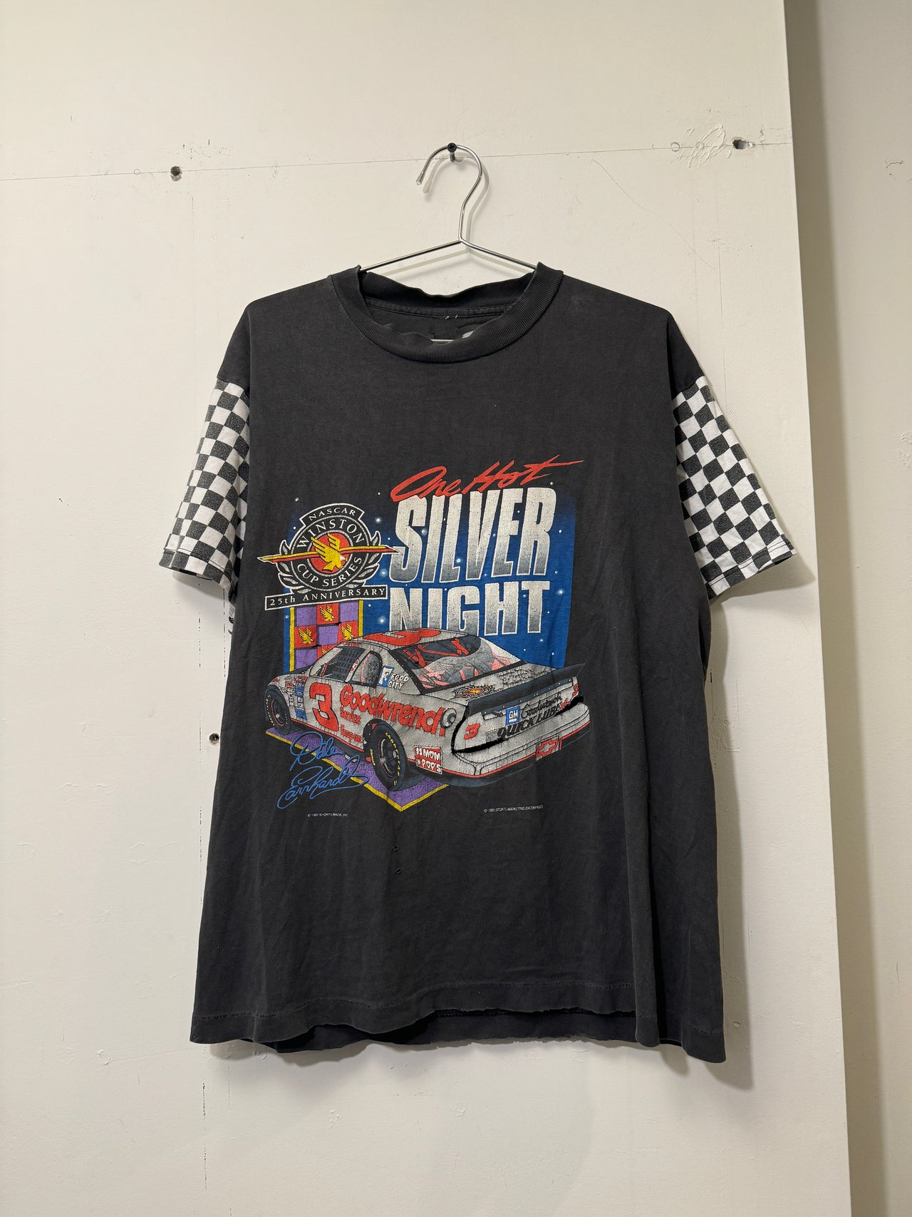 1990s THRASHED NASCAR DALE EARNHARDT 7 TIME CHAMPION TEE