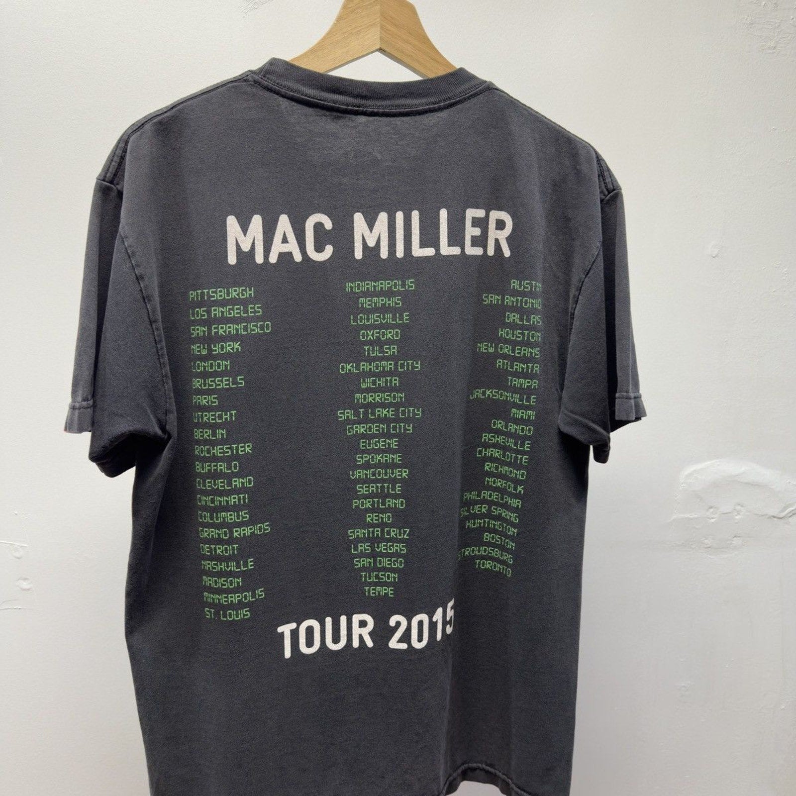 Mac Miller Most Dope Good AM 2015 Tour Tee Faded