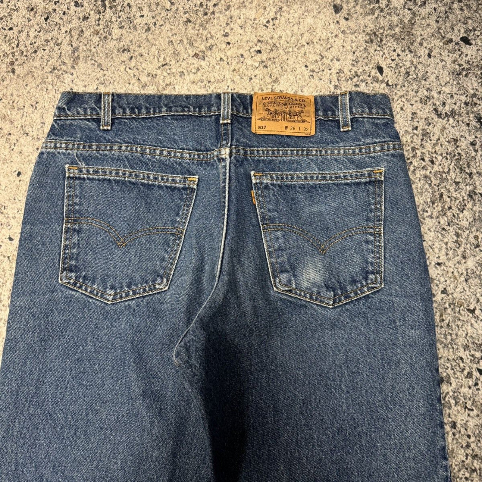 Vintage 1990s Levi's 517 Made in USA Faded Bootcut Flare Jeans