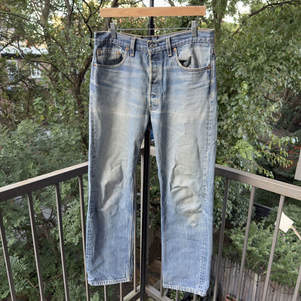 1990s Levi's 501xx Thrashed Faded Distressed Jeans - Made in USA