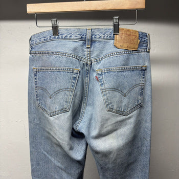 1990s Levi's 501 Faded Distressed Jeans - Made in USA
