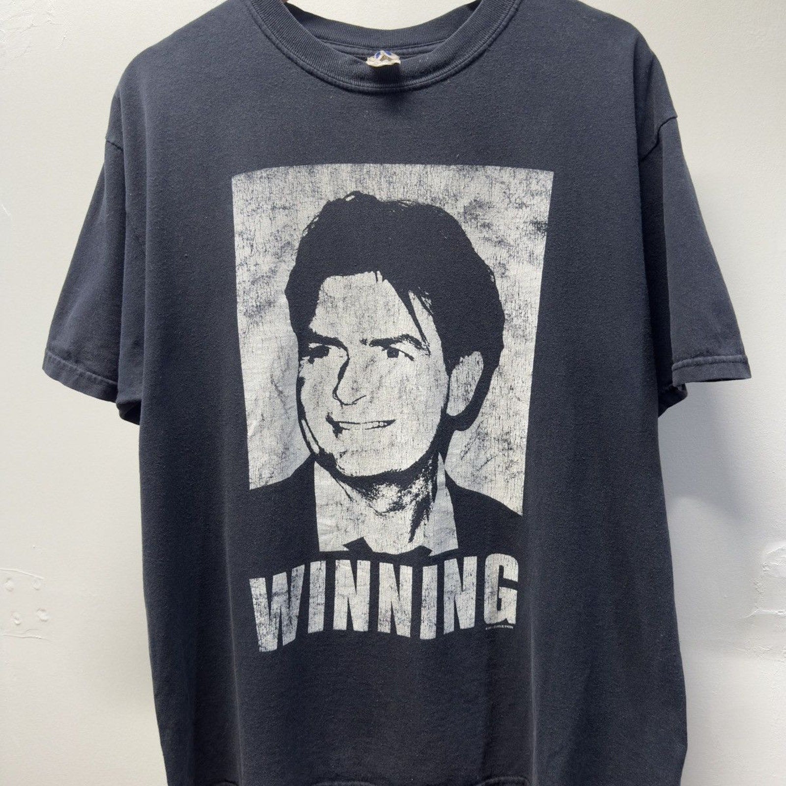 2011 Charlie Sheen Winning Tee Faded Distressed