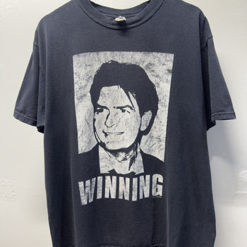 2011 Charlie Sheen Winning Tee Faded Distressed