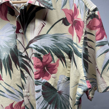 1990s Polo Ralph Lauren Loop Collar Aloha Floral Shirt - Made in USA